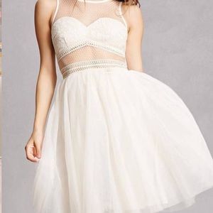 Illusion tulle fit and flare size Large